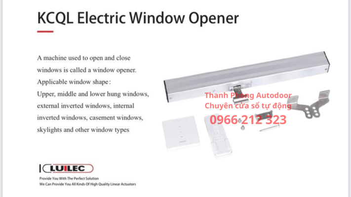 Thanh Phong Autodoor phân phối bộ thiết bị cửa sổ điện KCQL giá chỉ 2,8 triệu đồng, bảo hành 24 tháng