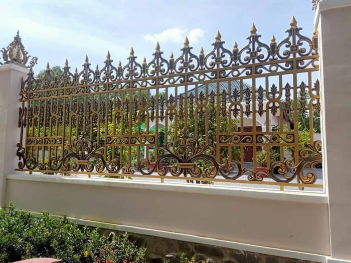 Hàng rào nhôm đúc được thi công tại Thanh Phong Autodoor