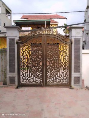 Mẫu cổng sắt CNC 2 cánh đẹp 7